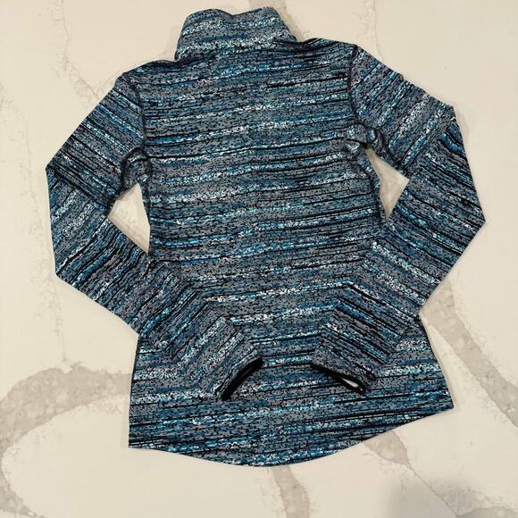 Nike Pro Dri-Fit Half Zip Pullover Long Sleeve Top Women's Medium Blue/Black Gym - Picture 7 of 10